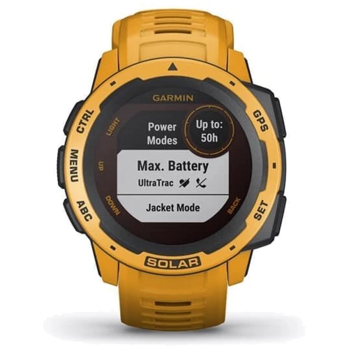 Смарт-часы Garmin Instinct Solar Sunburst (010-02293-09): Сенсорный экран нет