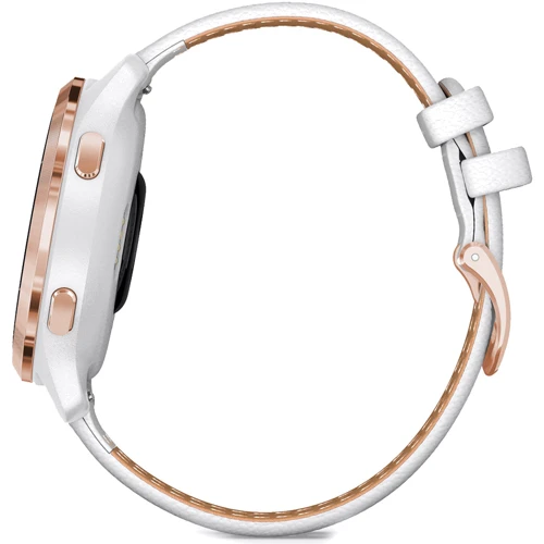 Смарт-часы Garmin Venu 2S Rose Gold Stainless Steel Bezel with White Case and Leather Band (010-02429-23): Карты памяти нет