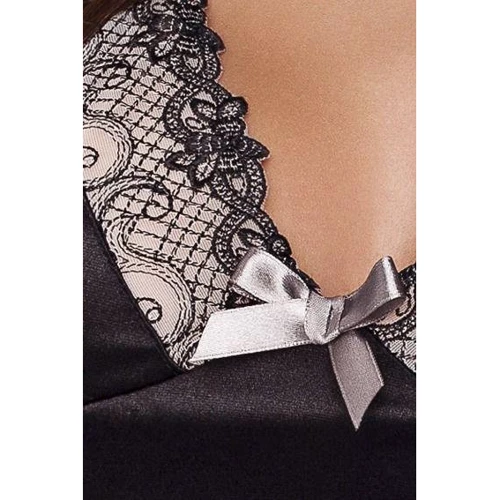 Сексуальный пеньюар Passion BRASILIANA CHEMISE black XXL/XXXL