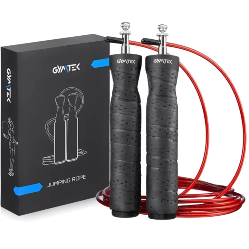 Скакалка Скакалка Gymtek скоростная с подшипниками черная (5907766663997)