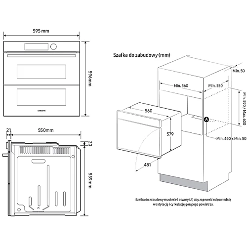 Духовой шкаф электрический Samsung NV7B6685BAK фото 11