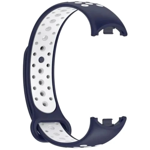 Ремінець Becover Sport Band Vents Style Blue/White for Xiaomi Smart Band 10 (713632)