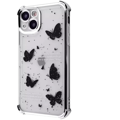Чехол для iPhone WAVE Winkie Case Silver/Butterfly for iPhone 15