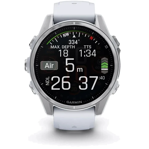 Смарт-годинник Garmin Fenix 8 AMOLED 43mm Silver with Whitestone Silicone Band (010-02903-00): Стандарт захисту 10 ATM