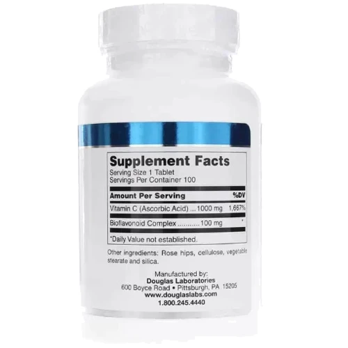 Douglas Laboratories Natural Vitamin C 1000 mg Вітамін C 100 таблеток: Тип вітамін C
