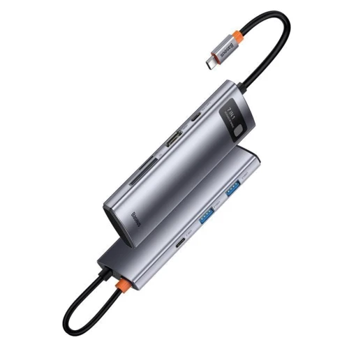 Адаптер Baseus Adapter USB-C to 2xUSB3.0+HDMI+USB-C+USB-C PD+ TF+SD Gray (WKWG020113): Колір серый