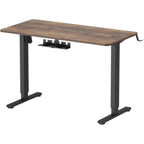 Стол с электрорегулировкой высоты Officepro Dark Wood/Black (ODE1260DW): Особенности Регулируемая высота ножек, Встроенные органайзеры, Защитные накладки на ножки