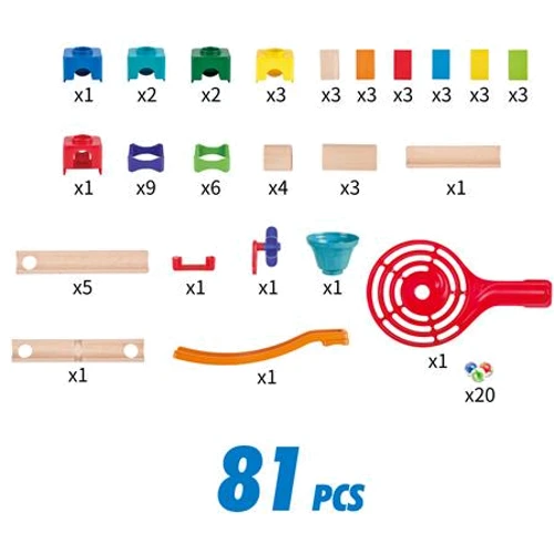 Конструктор-лабиринт Hape Marble Run Гоночная трасса 81 элементов (E1101) фото 4