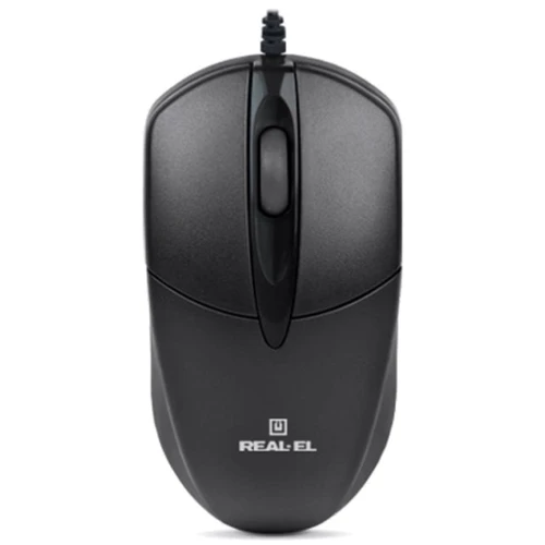Мышь REAL-EL RM-211, USB, black: Длина кабеля 1,5 м