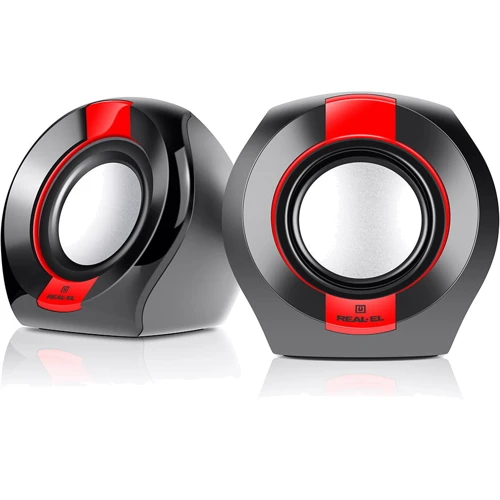 Акустична система REAL-EL S-50 Black / Red: Вихідна потужність колонок 6 Вт
