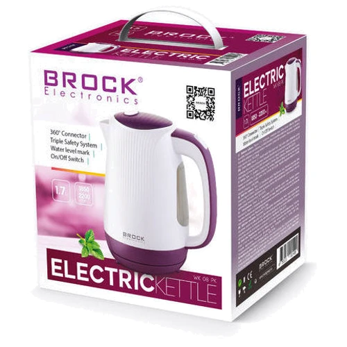 Электрочайник BROCK WK 08 PR: Объем, л 1,7