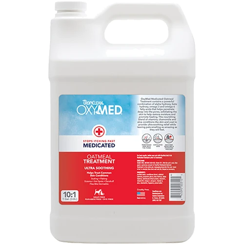 Кондиционер TropiClean OxyMed Medicated Oatmeal Treatment против зуда кожи концентрат 1:10 для собак и котов 3.8 л (003125)