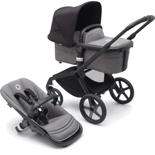 Универсальная коляска Bugaboo Fox 5 2 в 1 Black/Grey Melange (100052029) (без капюшона)