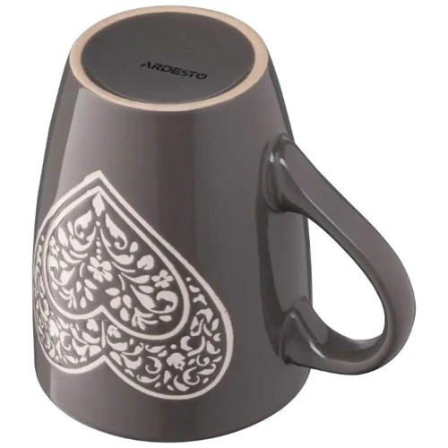 Кухоль Ardesto Heart кераміка темно-сіра 330 мл (AR3467DGR)