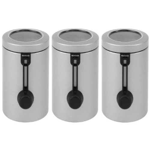 Емкость для хранения Набор емкостей с мерными ложками Brabantia CANISTERS (1,7 л, 3 шт) (42 37 27)