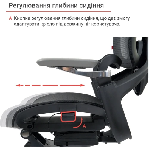 Офісне крісло АКЛАС Петрос R-SR Сірий (Сірий) (00158584)