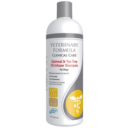 Шампунь Veterinary Formula Clinical Care Oatmeal&Tea Tree Oil Infuser Shampoo для собак, антимикробный и противовоспалительный, с овсяной мукой и маслом чайного дерева, 473 мл