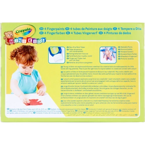 Набор пальчикових красок CRAYOLA Mini Kids Washable (256455.106) фото 4