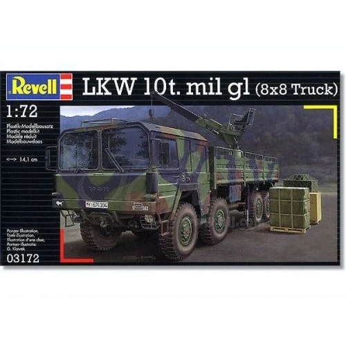 Пластиковая модель Revell грузовика MAN 10t milgl. 8x8 для склеивания (RV03172)