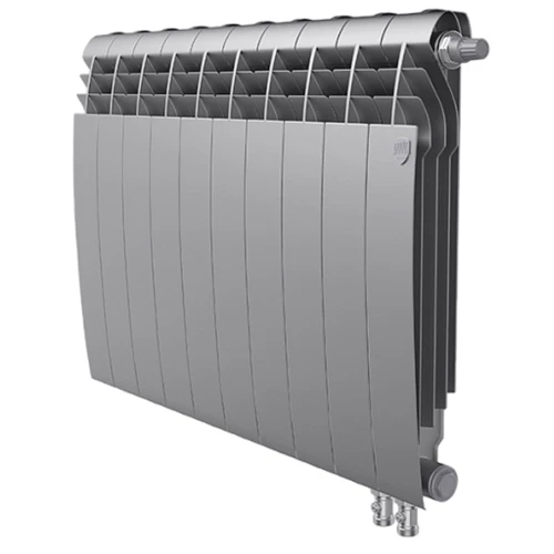 Радіатор із нижнім підключенням Royal Thermo BiLiner 500/Silver Satin VR - 10 секцій