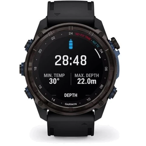Смарт-часы Garmin Descent Mk3i 51mm Carbon Grey DLC Titanium with Black Silicone Band and Descent T2 Transceiver (BNDL-DMK3-51CGDT2): Материал ремешка Силикон