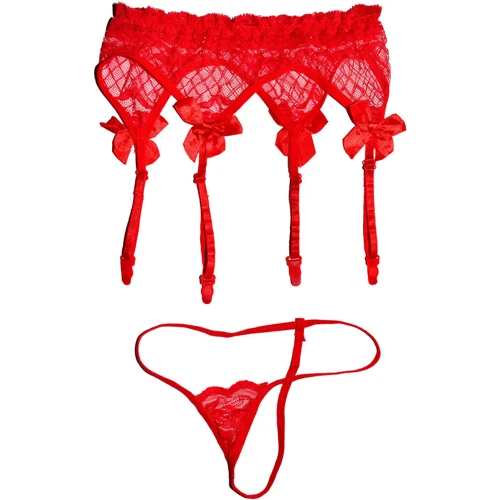 Пояс для чулок + стринги NDS 9904-3 Red M/L (23577)