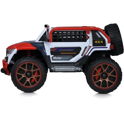 Детский электромобиль Bambi Racer Внедорожник белый с красным (M 5850EBLR-1)