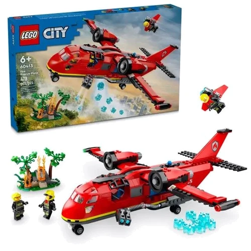 Конструктор LEGO City Пожарный спасательный самолет 478 деталей (60413): Серия City
