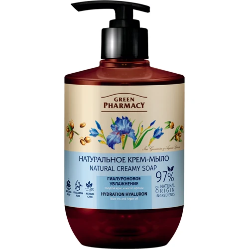 

Green Pharmacy Натуральное крем-мыло гиалуроновое увлажнение 460 ml