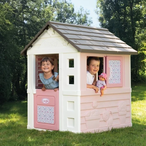 Игровой домик Smoby Corolle Garden House с раздвижными ставнями Розовый (810720): Материал пластик