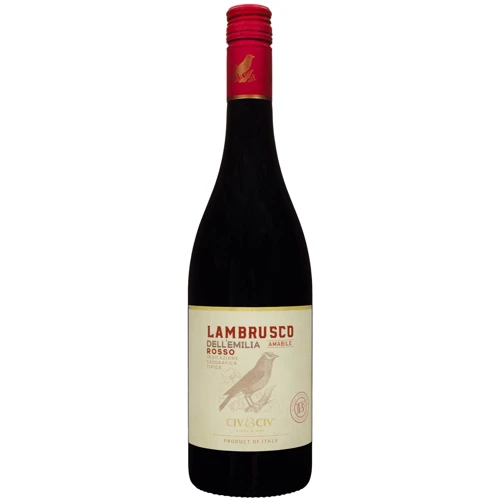 Вино полуигристое Civ&Civ Lambrusco dell'emilia Rosso Amabile красное полусладкое 0.75 л (FSH_8001929316953)
