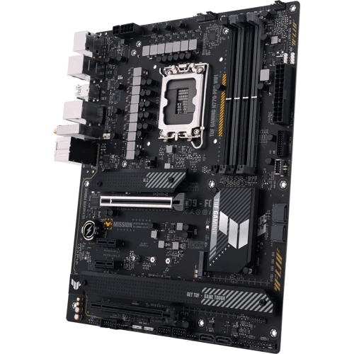 ASUS TUF GAMING H770-PRO WIFI: Разъемы на задней панели S/PDIF (Оптический), HDMI, Ethernet RJ-45, DisplayPort, USB Type-C, USB 3.2 Gen 1, USB 3.2 Gen 2, US