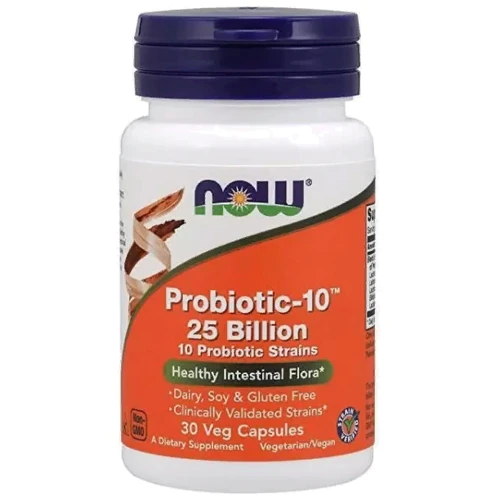 NOW Foods Probiotic-10 25 Billion Пробиотики 30 Капсул