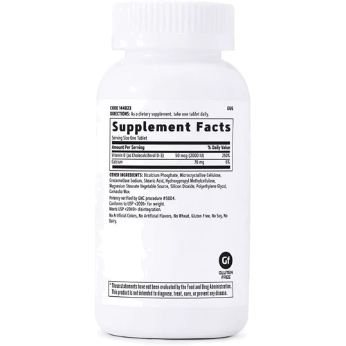 GNC Vitamin D3 2000 IU Вітамін Д3 180 капсул: Тип вітамін D