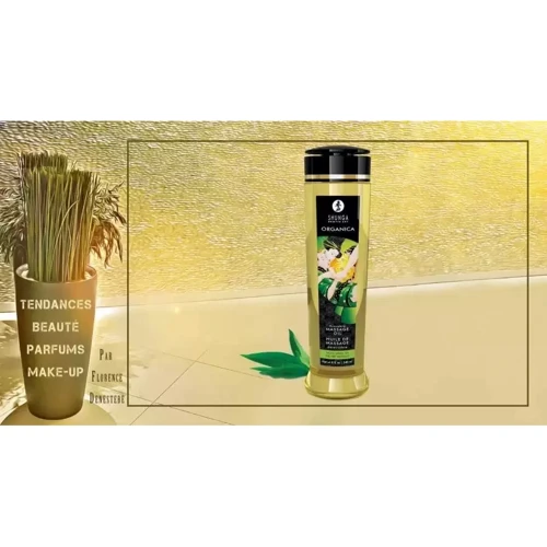 Органическое массажное масло Shunga ORGANICA - Exotic green tea (240 мл) с витамином Е