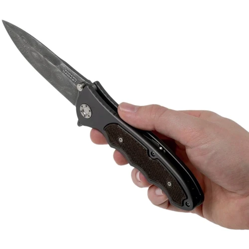 Нож Boker Leopard-Damascus III (2373.08.59): Система открывания одной рукой Нет