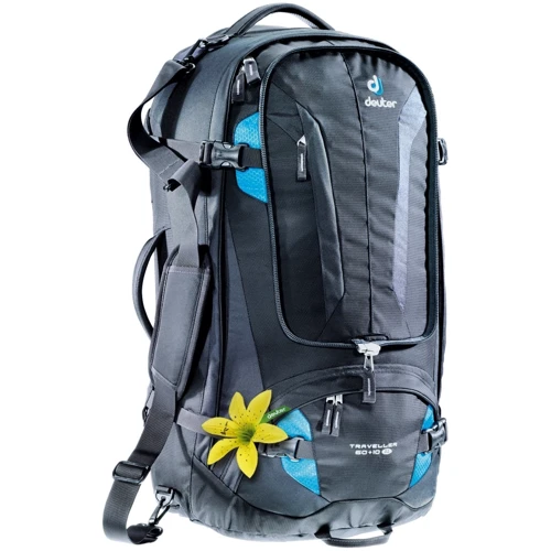 Рюкзак Deuter Traveller 70 + 10 Black-silver (3510115): Колір чорний