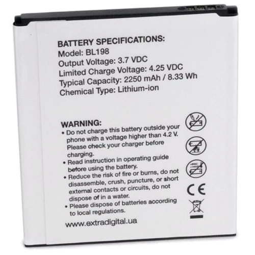 Аккумулятор ExtraDigital 2250mAh (BML6362) for Lenovo BL198: Производитель ExtraDigital