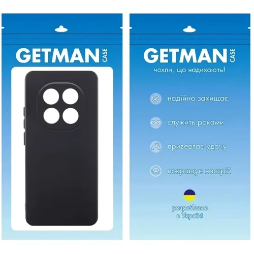Чехол для телефонов TPU Case Getman Liquid Silk Full Camera Black for Xiaomi Redmi Note 14 Pro 5G