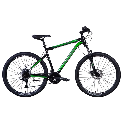 Велосипед Discovery Trek 27.5" 2024 (черно-зеленый) (OPS-DIS-27.5-056)