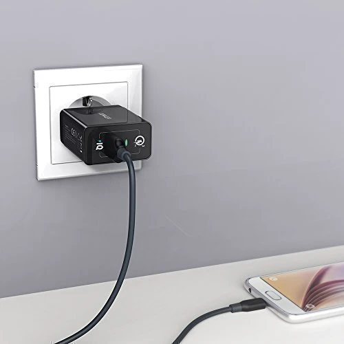 Зарядное устройство ANKER USB Wall Charger PowerPort QC3.0 with microUSB Cable Black (B2013L11): Кабель в комплекте microUSB