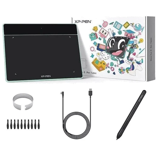 Графический планшет XP-Pen Deco Fun S Green: Тип пера беспроводной
