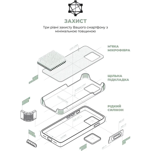 Чехол для iPhone ArmorStandart ICON2 MagSafe Soft Mint for iPhone 15 Pro Max (ARM77014): Тип чехла накладка на заднюю часть