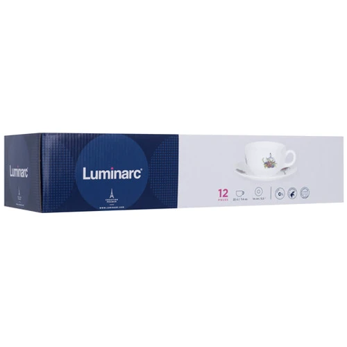 Сервиз Luminarc ESSENCE FLORE 6х220мл для чая (P6886): Материал Закалённое стекло