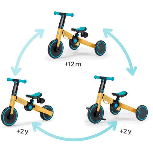 Трехколесный велосипед беговел  3 в 1 Kinderkraft 4TRIKE Primrose Yellow (KR4TRI00YEL0000) фото 5