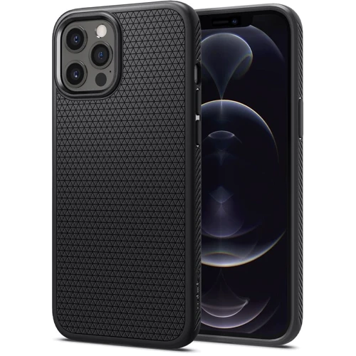 Чехол для iPhone Spigen Liquid Air Matte Black (ACS01617) for iPhone 12 Pro Max