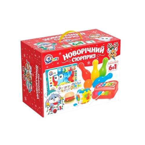 Набор игрушек ТехноК мозаика, боулинг, сортер, пианино (8829)