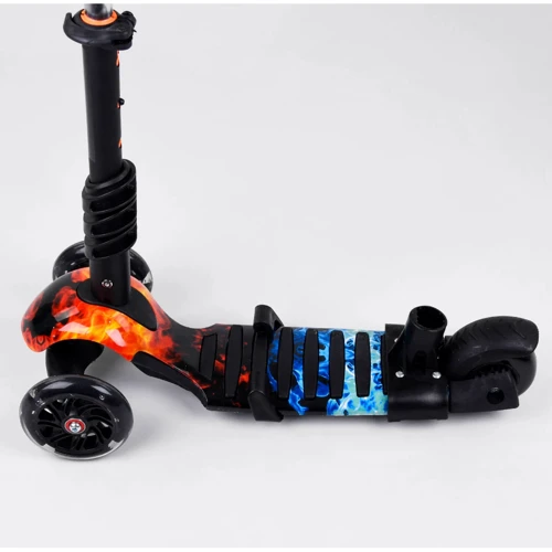 Самокат 5в1 Best Scooter, PU колеса, подсветка колес, Абстракция Multicolor (100056): Материал колес полиуретан