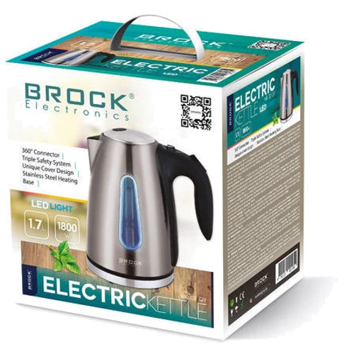 Електрочайник BROCK WK 02 GY: Об'єм, л 1,7