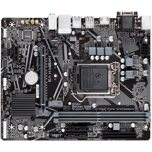 GIGABYTE H410M H V3: Оперативная память 2xDDR4 2666 МГц, до 64 ГБ